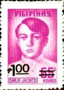 1975 Emilio Jacinto surcharged