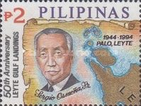 Leyte Gulf Landings - President Sergio Osmena