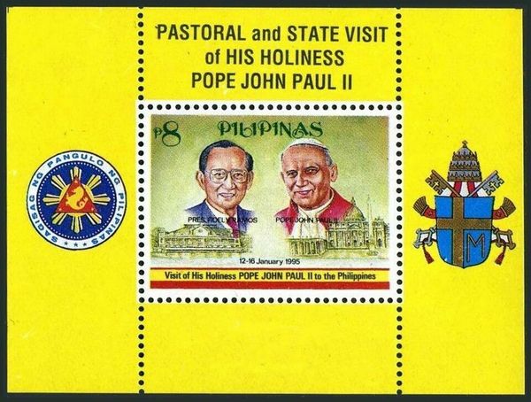 Pope John Paul II and President Fidel V. Ramos