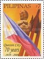 President Manuel L. Quezon & Philippine Flag