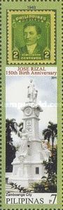 1948 stamp & Rizal Monument in Zamboanga City