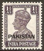 King George VI wearing Imperial Crown of India - overprinted