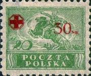 Polish Uhlan Cavalryman, Surcharged in Carmine