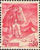 Skier in folk costume