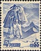 Skier in folk costume