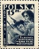 Ghetto uprising, Warsaw, 5th anniv.