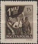 Workers of Three Races with Flag