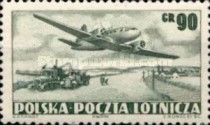 Ilyushin II-12 Flying Over Plough Land
