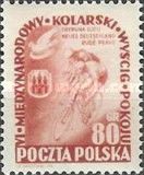Cyclist, peace dove and the coat of arms of Prague