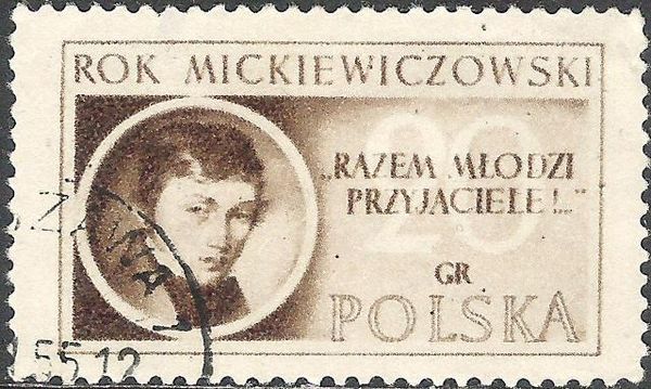 Young Adam Mickiewicz by Walenty Wańkowicz