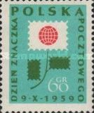 Stylized flower, made of stamps