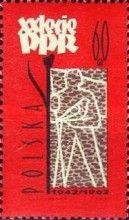 Worker with flag and dove