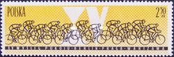 Cyclists with a stylised XV