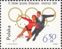 Figure Skating Pair - Perforation 11 x 11½