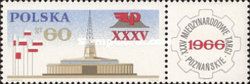 Pavilion and Emblem of 35th Intl. Poznan Fair, with label