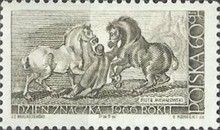 Stableman with Percherons, by Piotr Michalowski