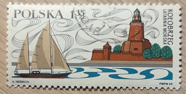 Sailboat and Lighthouse, Kolobrzeg