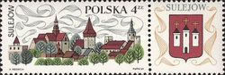 Panorama of Sulejow, with label