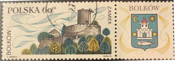Castle Tower, Bolkow with label