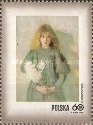 Girl with Chrysanthemums, by Olga Boznanska (1865-1940)