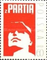 Poster "With Partią" by I. Rybicka and Tomasz Żołnierkiewicz