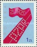 Ribbon-shaped "7" Inscribed "ZJAZD" and "PZPR"