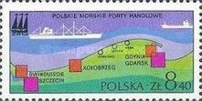 Map of Polish Baltic coast, Symbol of the Union of Seaports
