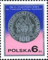 100-zlotych, Poland's millenium, 1966