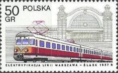 Electric Locomotive, Katowice Station, 1957