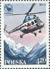 MI-2 multi-role helicopter over mountains