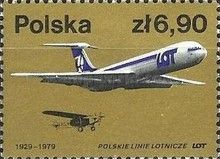 "IL-62M" Jet Plane and the "Fokker F.VIIb/3m" Silhouette