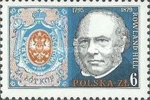 Poland No. 1, Rowland Hill (1795-1879), Originator of Penny