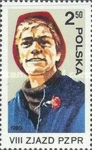 "Portrait of a worker with a carnation" by Janusz Stanny