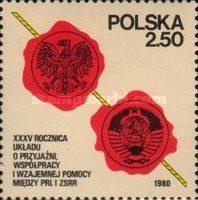 Arms of Poland and Russia