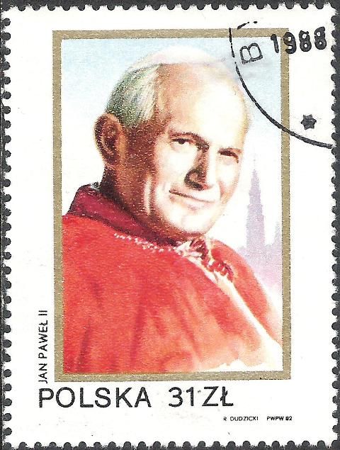 Pope John Paul II against the Background of Jasna Gora