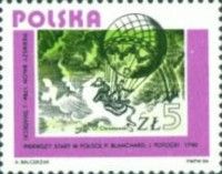 "The First Balloon" Woodcut by Stanisław Ostoja-Chrostowski