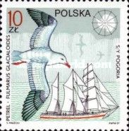 Southern Fulmar (Fulmarus glacialoides) and "Pogoria"