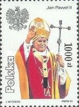Pope John Paul II with a Cross