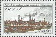 Panorama of Szczecin after a Copperplate from 1732