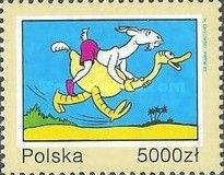 Matołek the Goat on an Ostrich