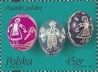 Eastern Eggs of Opoczno County, Blue Green Background