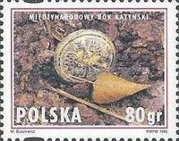 Polish military uniform Buttom from 1939 on a forest litter