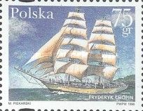 Brig-rigged sailing-ship "Fryderyk Chopin" 1992