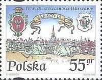 Engraving - View of Warsaw from the end of the 16th century