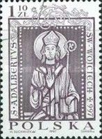 St. Adalbert (956-997) with bishop's insignia and the Bible