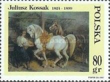 Feeding Horses in the Stable (Cossack horses)