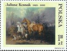 Stable man with a pair of horses