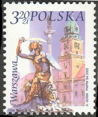 Mermaid Monument, Royal Palace, Warsaw