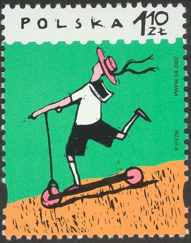 Child Riding Scooter