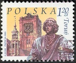 Towers of Old City Hall, Statue of N. Copernicus, Torun